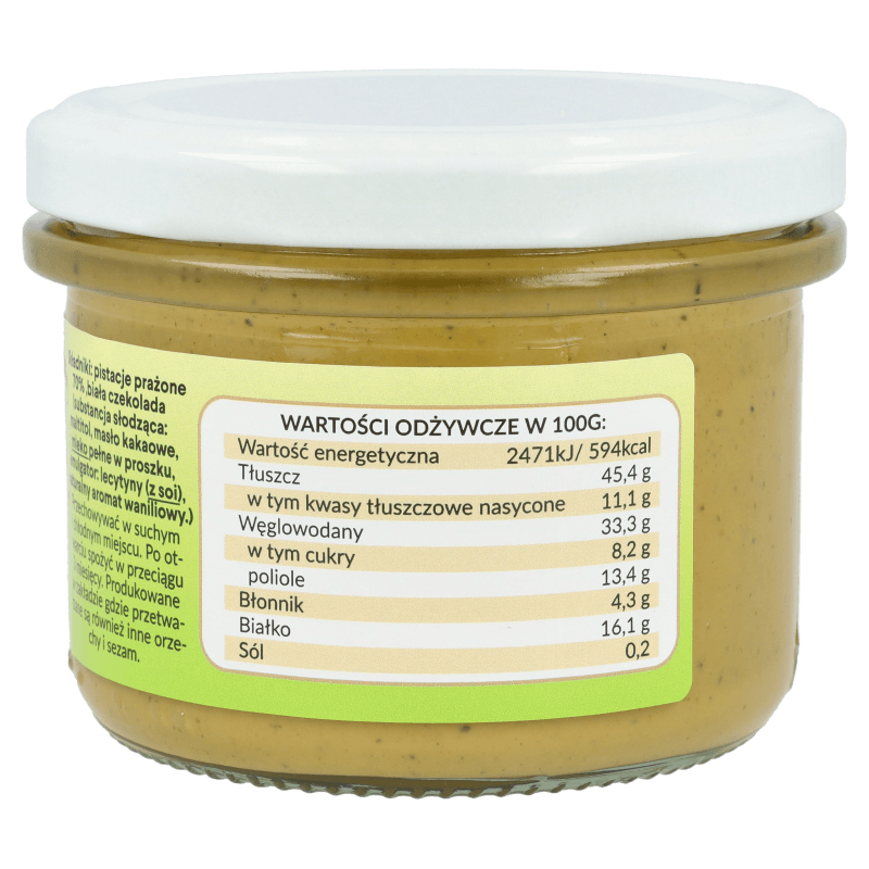 Czekopistacja pasta z pistacji z białą czekoladą 150g