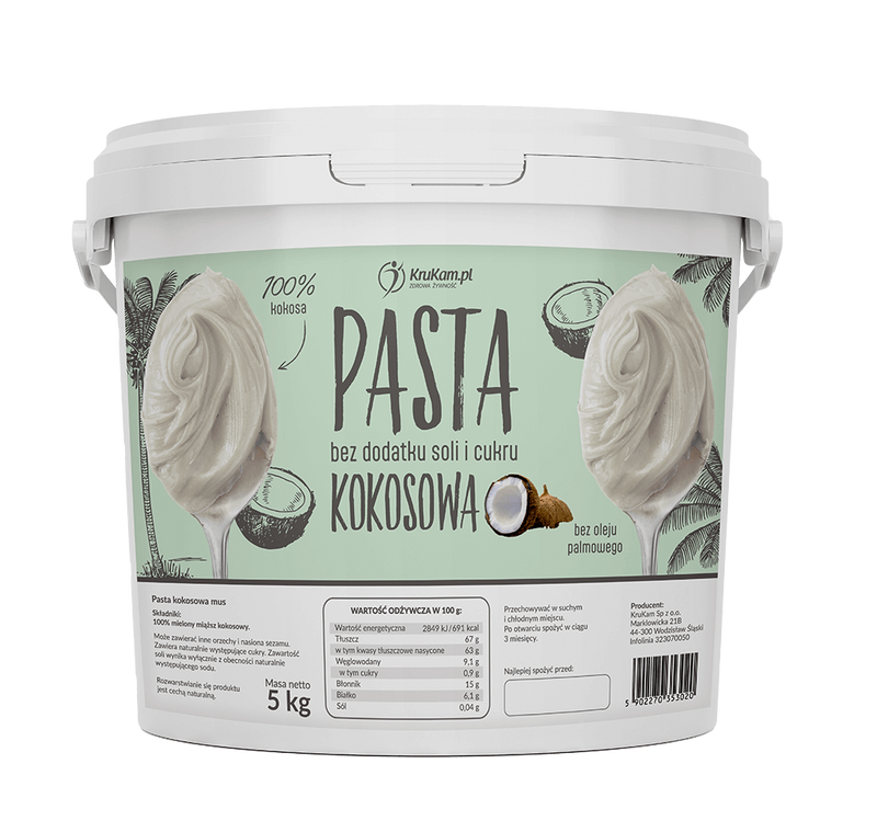 Pasta kokosowa Mus wiadro 5kg