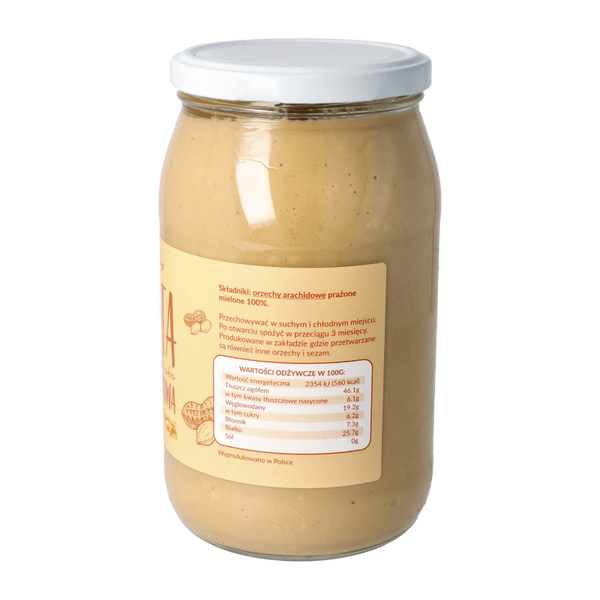 Pasta Orzechowa Crunchy z kawałkami orzechów 100% 900g