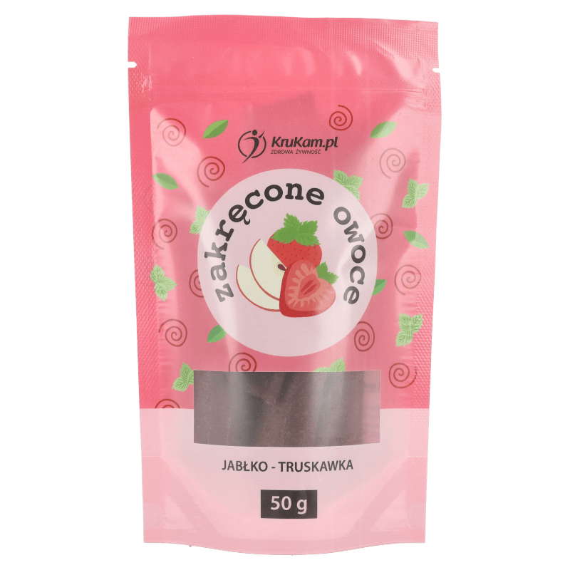 Zakręcone owocowe Jabłko-truskawka 50g bez dodatku cukru