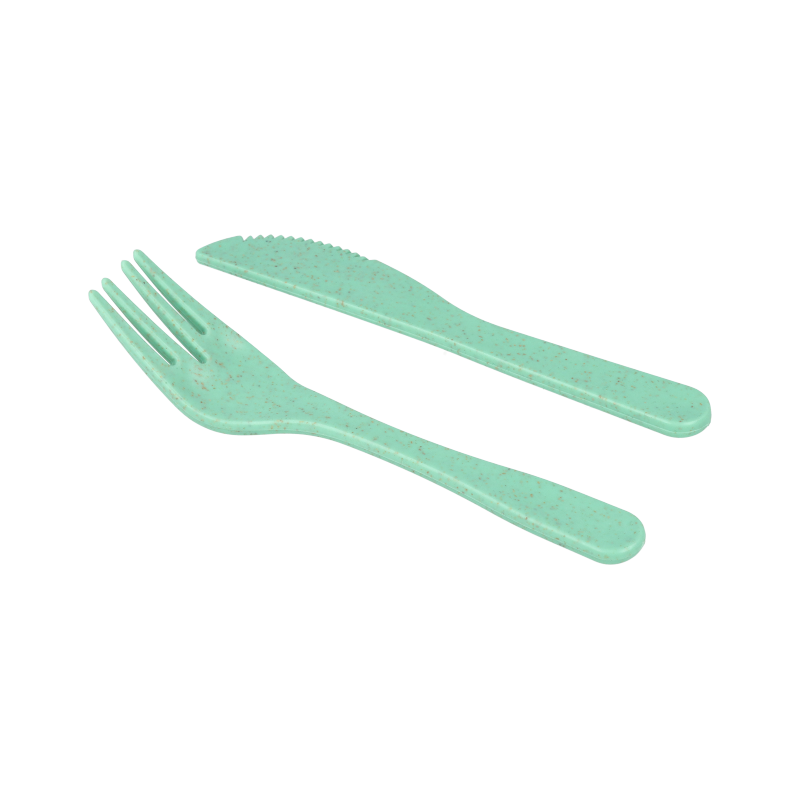 LunchBox ze sztućcami Zielony 16 x 11 x 5cm