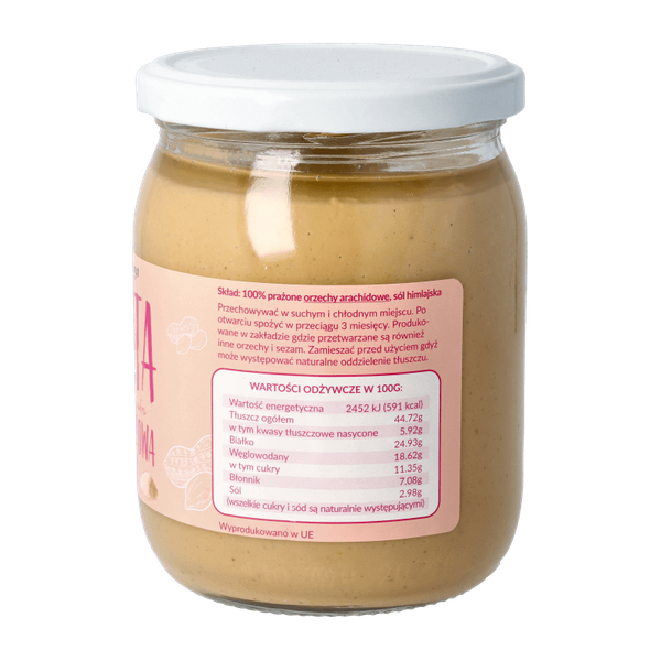 Pasta Orzechowa 100% z Solą Himalajską 500g