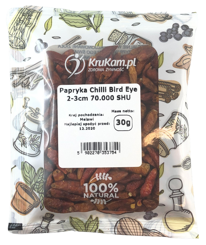 Papryczki Chilli Bird Eye 30g 70tys SHU Piri Piri