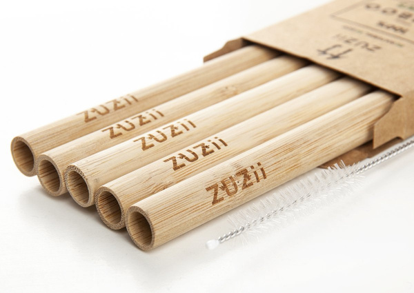 Słomki bambusowe Skin-off zero waste 5+1