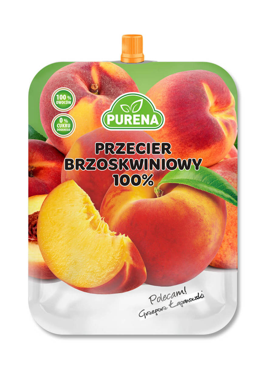 Przecier (mus) owocowy 100% z brzoskwini 350g Purena