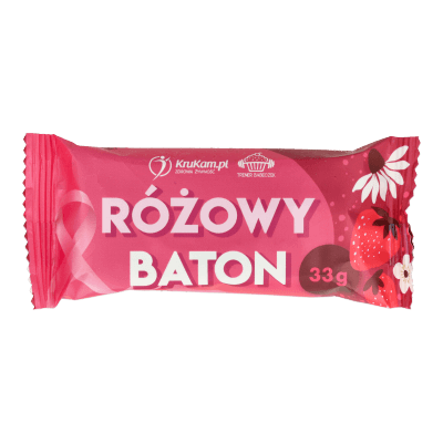 Różowy baton w czekoladzie 33g