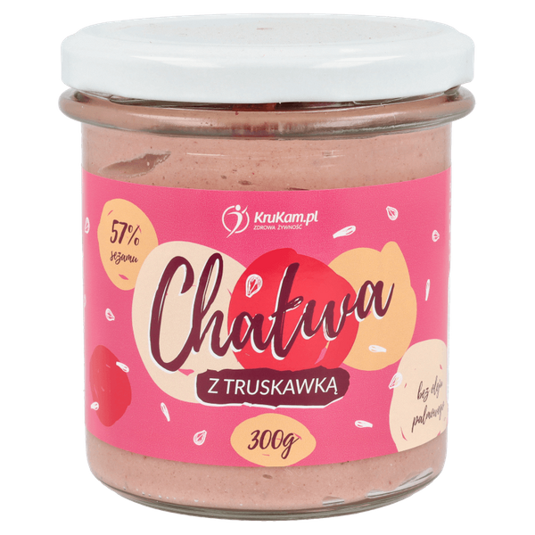 Chałwa turecka z truskawką liofilizowaną bez cukru 300g