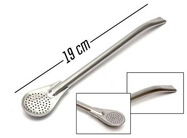 Bombilla LIZA nierdzewna bez pierścienia (19 cm)