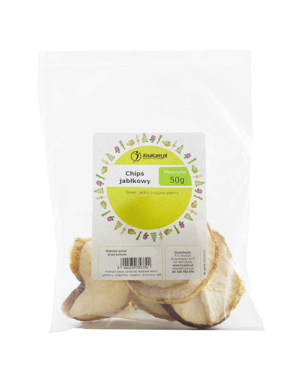 -50%Chipsy jabłkowe suszone jabłko 50g (Data:05.2025)