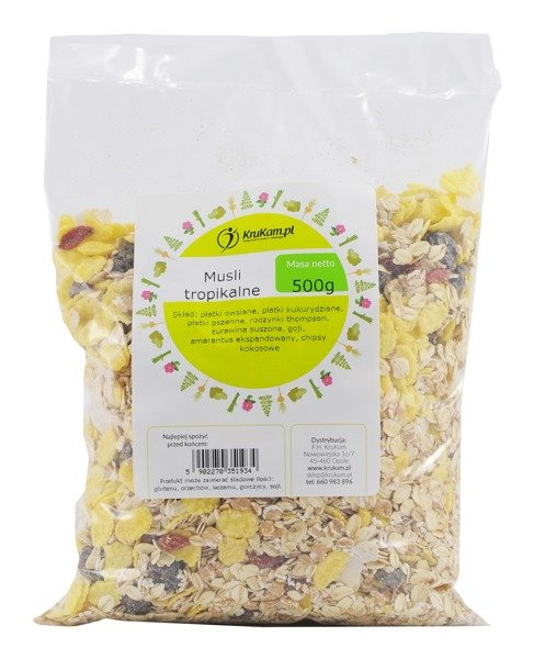 Musli tropikalne bez dodatku cukru 500g