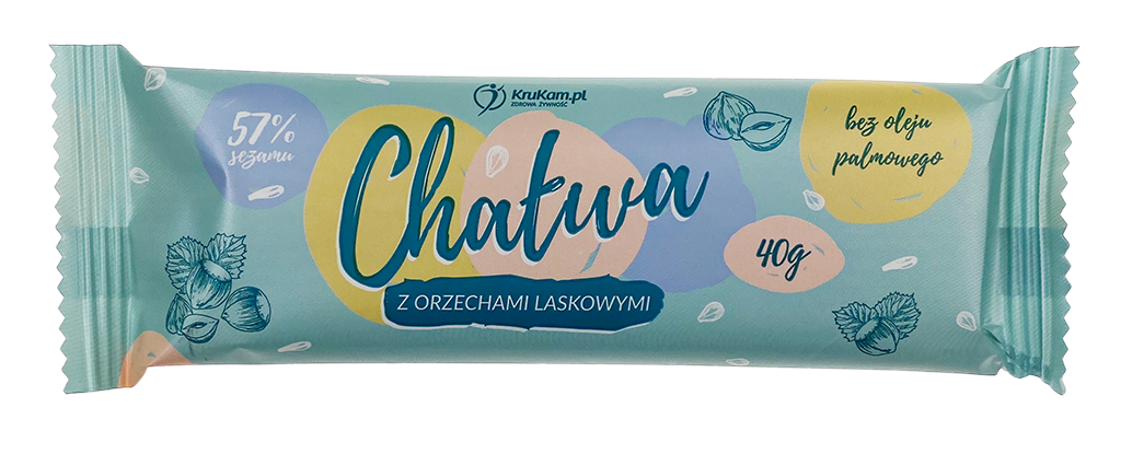 Baton Chałwowy z orzechami laskowymi 40g