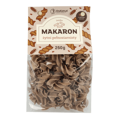 Makaron żytni pełnoziarnisty świderki 250g