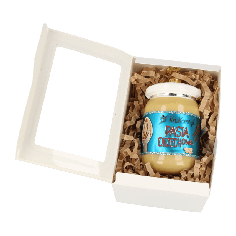 Bombka choinkowa szklana Pasta orzechowa KruKam - ręcznie malowana