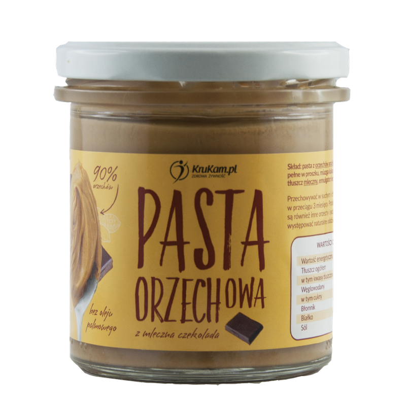 -30%Pasta orzechowa z mleczną czekoladą 300g (Data:16.12.2025)