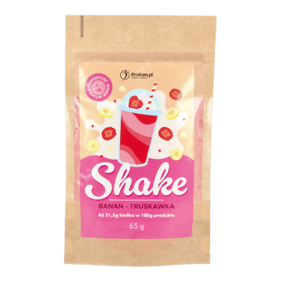 Mieszanka na shake wysokobiałkowy banan truskawka 65g