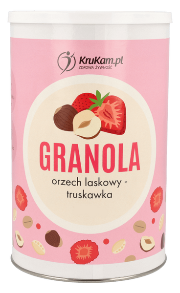 Granola orzech laskowy-truskawka 190g