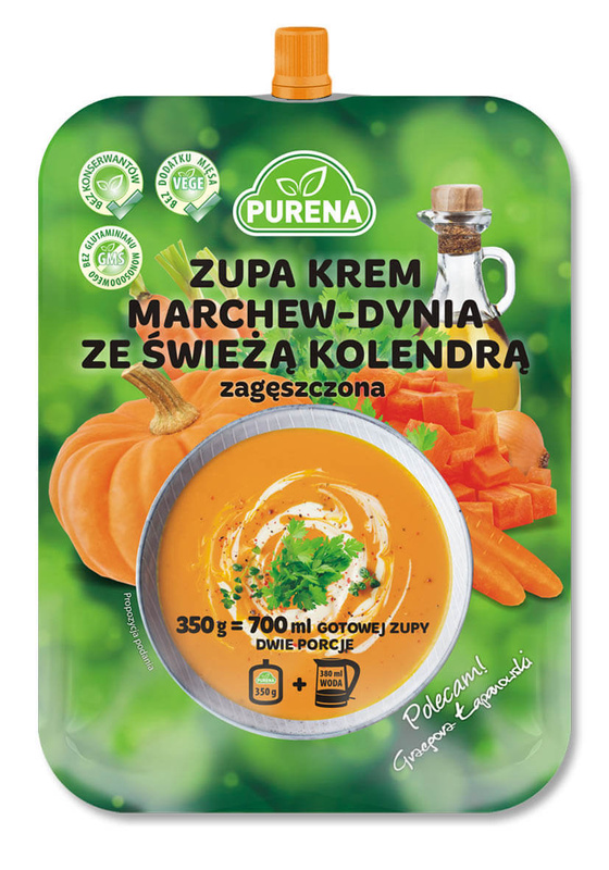 Zupa krem marchew-dynia zagęszczona 350g = 2 porcje Purena