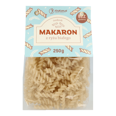 Makaron z ryżu białego (bezglutenowy) świderki 250g