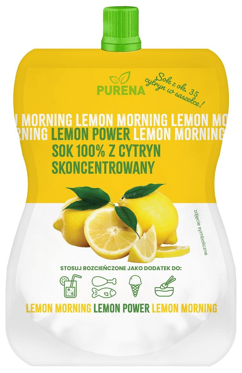 LEMON POWER sok 100% z cytryn 180g Purena
