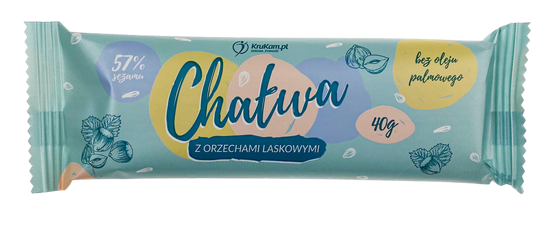 Baton Chałwowy z orzechami laskowymi 40g