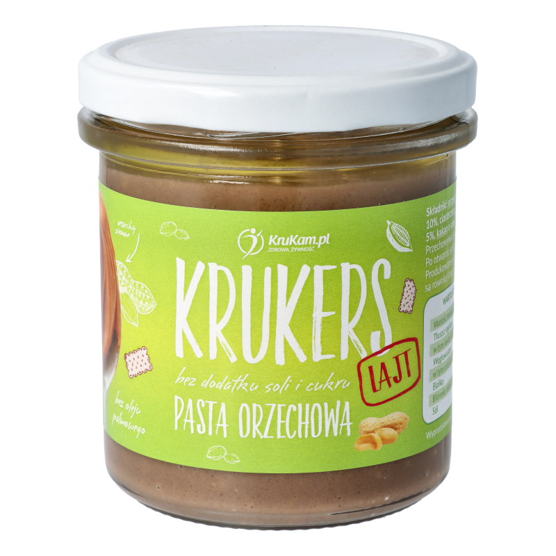 Krukers Lajt chrupiąca pasta orzechowa 300g