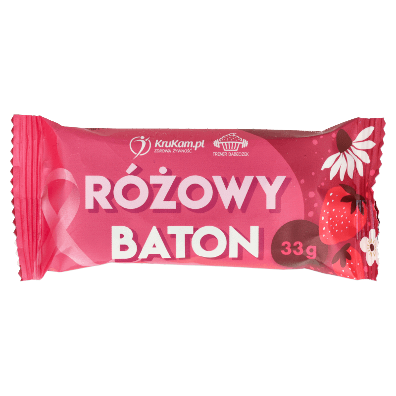 Różowy baton w czekoladzie 33g