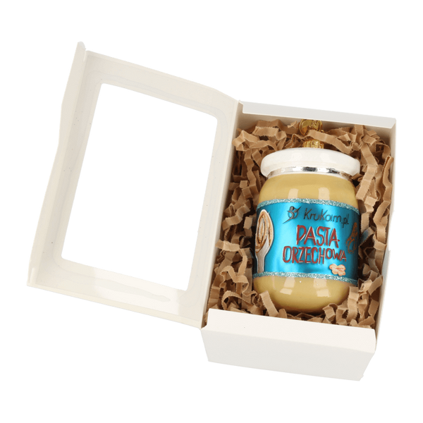 Bombka choinkowa szklana Pasta orzechowa KruKam - ręcznie malowana