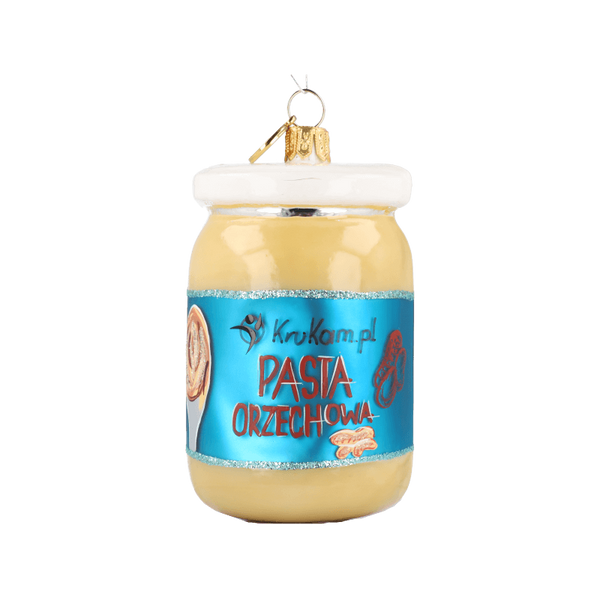Bombka choinkowa szklana Pasta orzechowa KruKam - ręcznie malowana