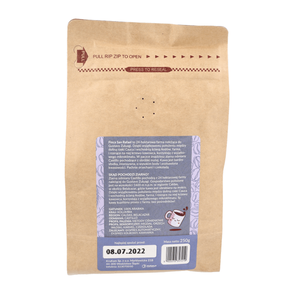 Kawa ziarnista Kolumbia Finca San Rafael 250g