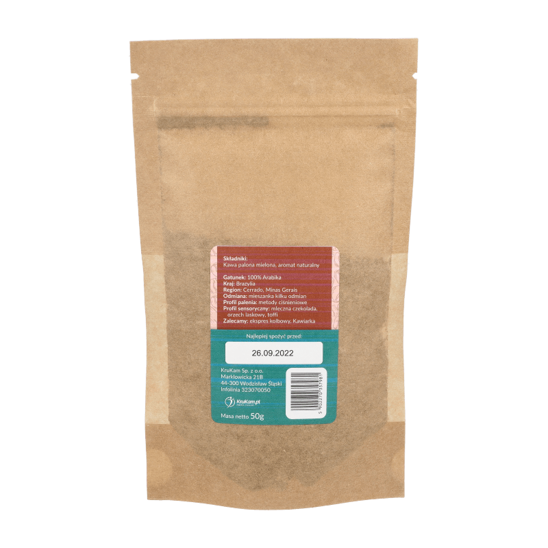 Kawa mielona Brazylia Cerrado karmelowa 50g
