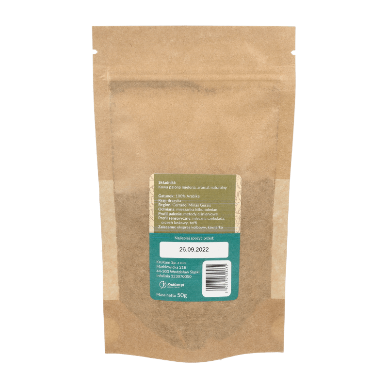 Kawa mielona Brazylia Cerrado waniliowa 50g