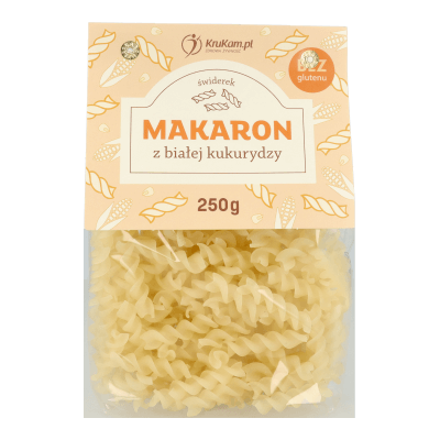 Makaron z białej kukurydzy (bezglutenowy) świderki 250g