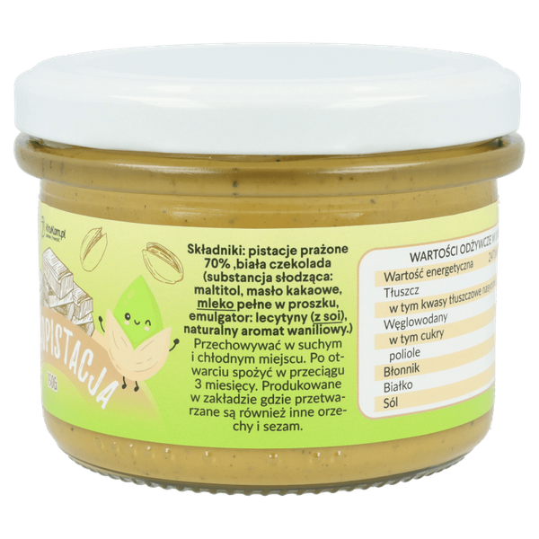 Czekopistacja pasta z pistacji z białą czekoladą 150g