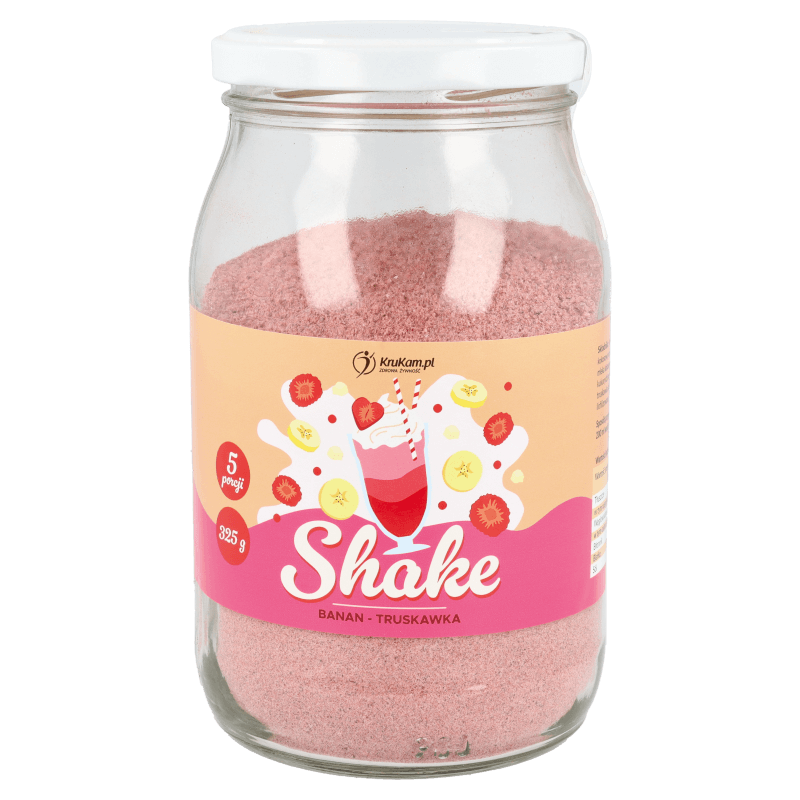 Mieszanka na shake banan truskawka 325g (5 porcji)