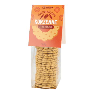 Ciasteczka owsiane korzenne z marchewką 100g