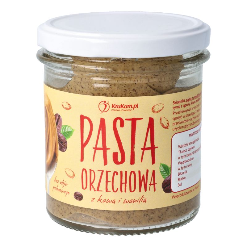 Pasta orzechowa z kawą i wanilią 300g