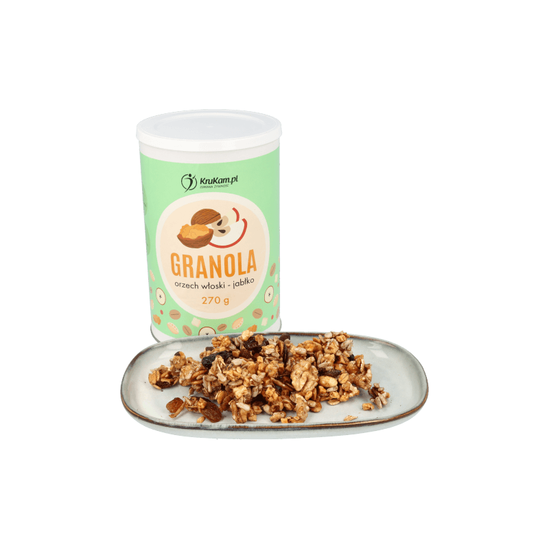 Granola orzech włoski-jabłko 270g data 06.12.2025