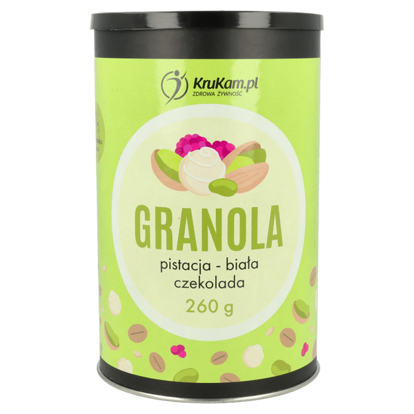 Granola pistacja z białą czekoladą 260g