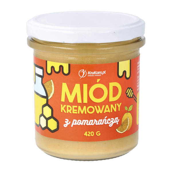Miód kremowany z pomarańczą 420g