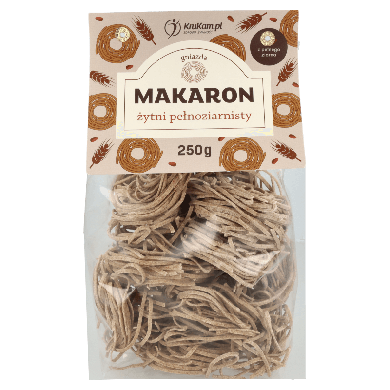 Makaron żytni pełnoziarnisty gniazda 250g