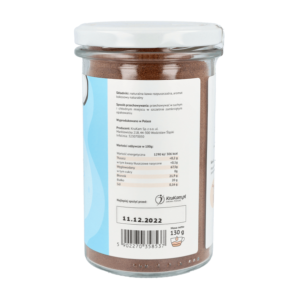 Kawa rozpuszczalna Kokosowa 130g