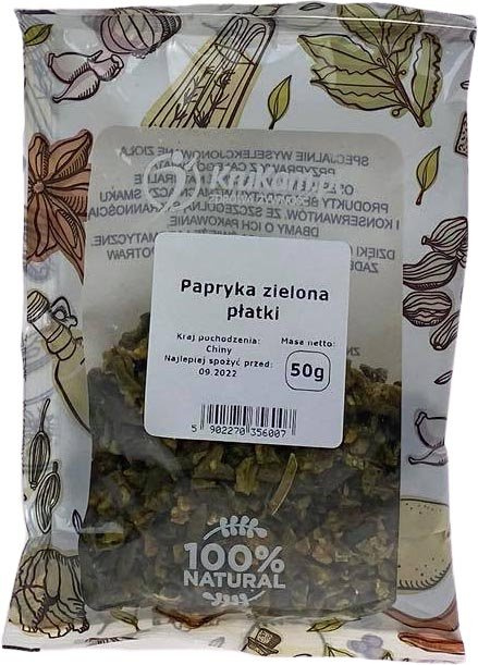 Papryka zielona płatki 50g