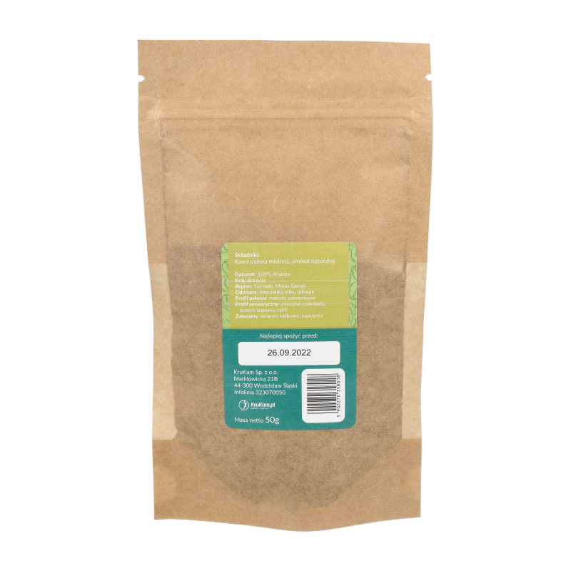 Kawa mielona Brazylia Cerrado laskowa 50g