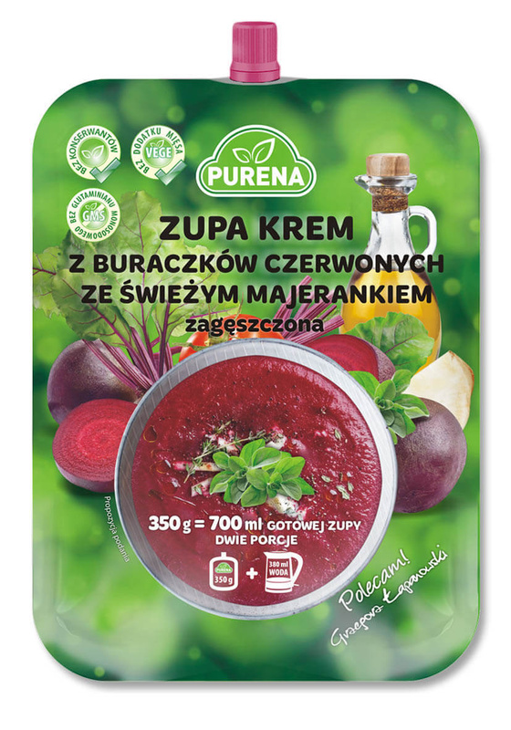 Zupa krem z buraczków czerwonych zagęszczona 350g = 2 porcje Purena