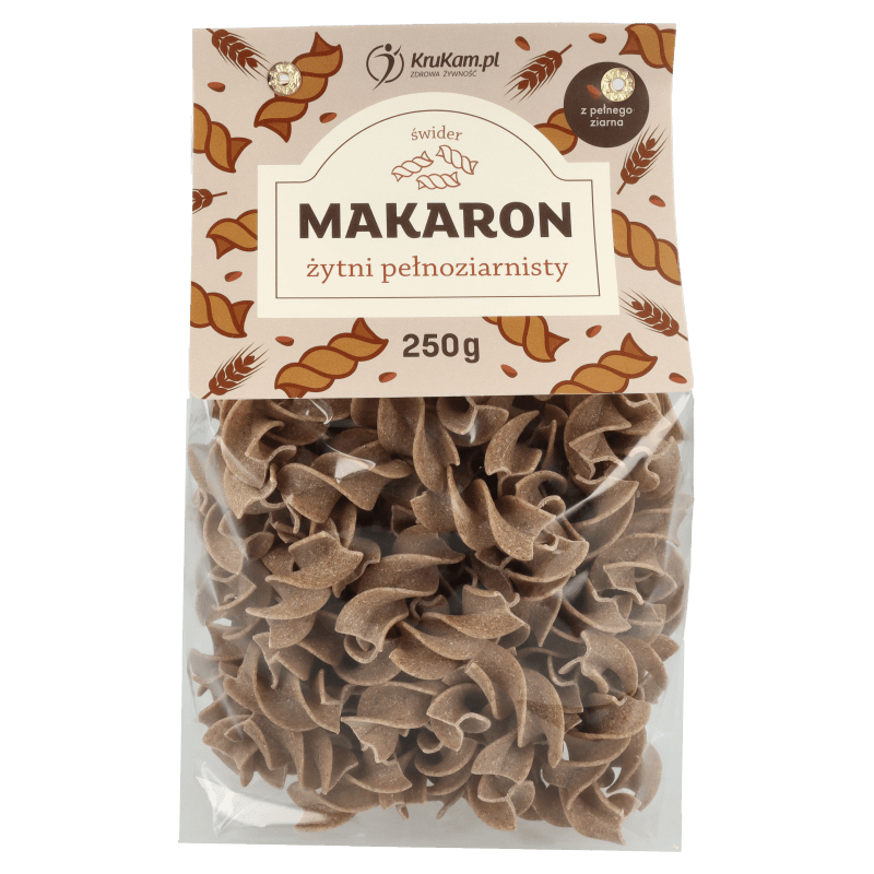 Makaron żytni pełnoziarnisty świderki 250g