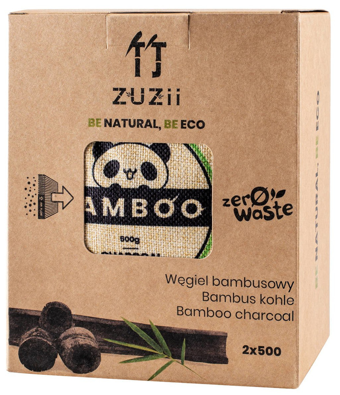 Węgiel bambusowy - pochłaniacz zapachów i wilgoci 2 x 500g