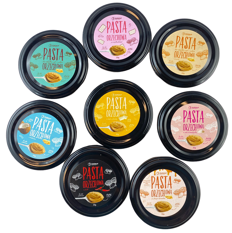 Zestaw Past Arachidowy MIX 100% 8 x 30 g