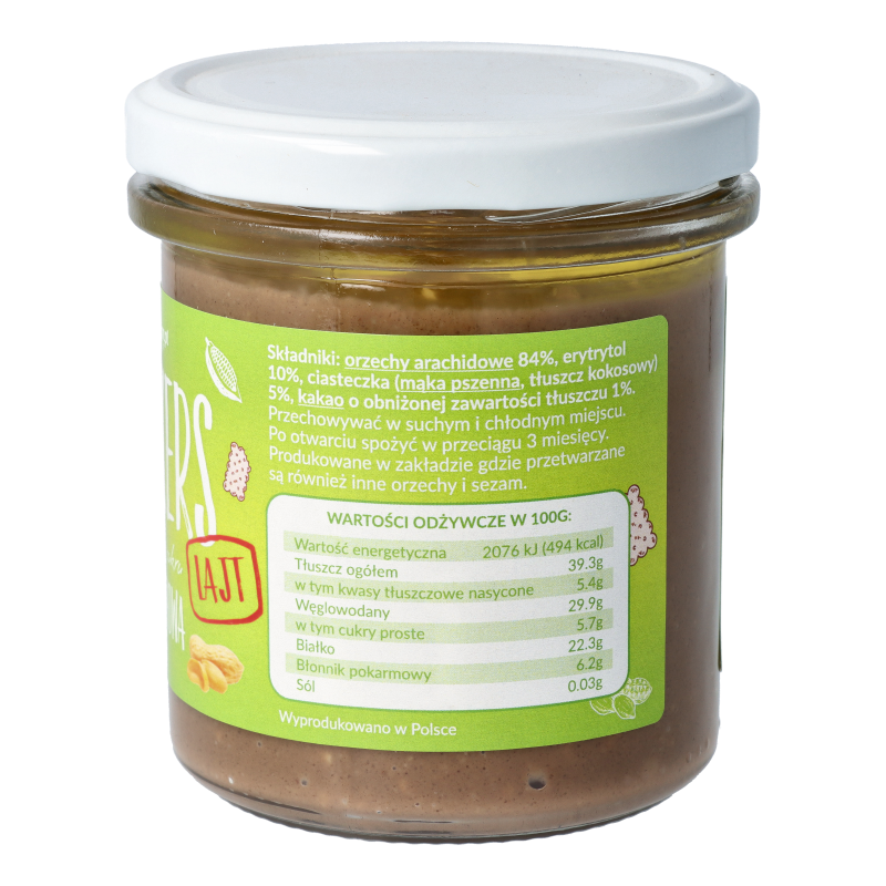 Krukers Lajt chrupiąca pasta orzechowa 300g