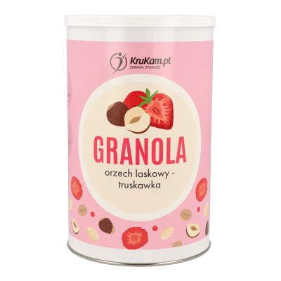 Granola orzech laskowy-truskawka 190g