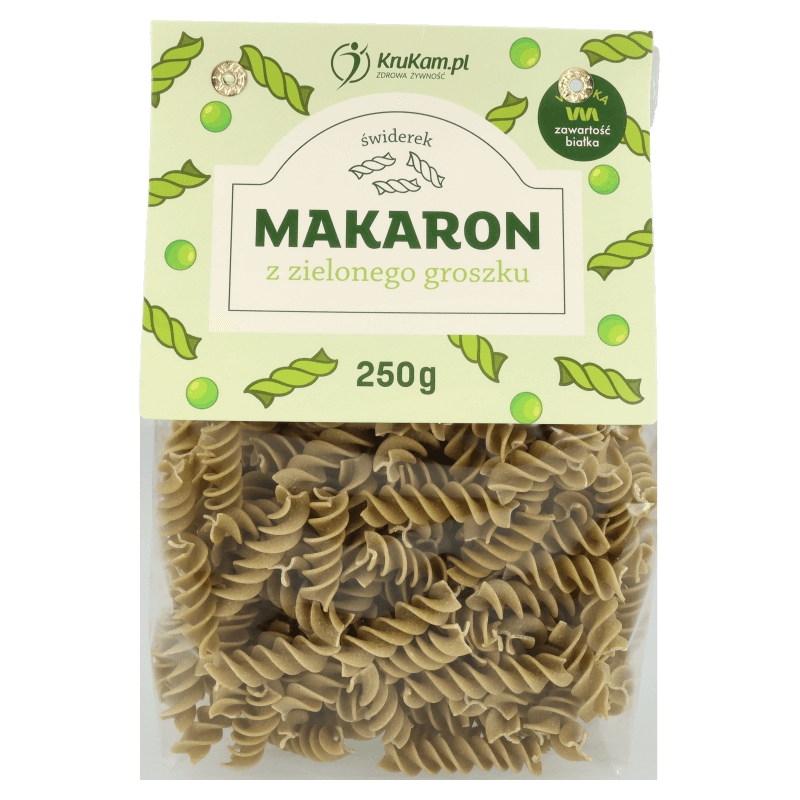 Makaron z zielonego groszku świderki 250g